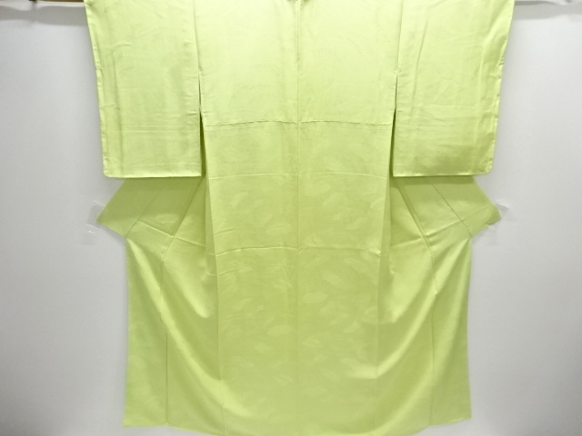 未使用品　扇模様織り出し色無地着物